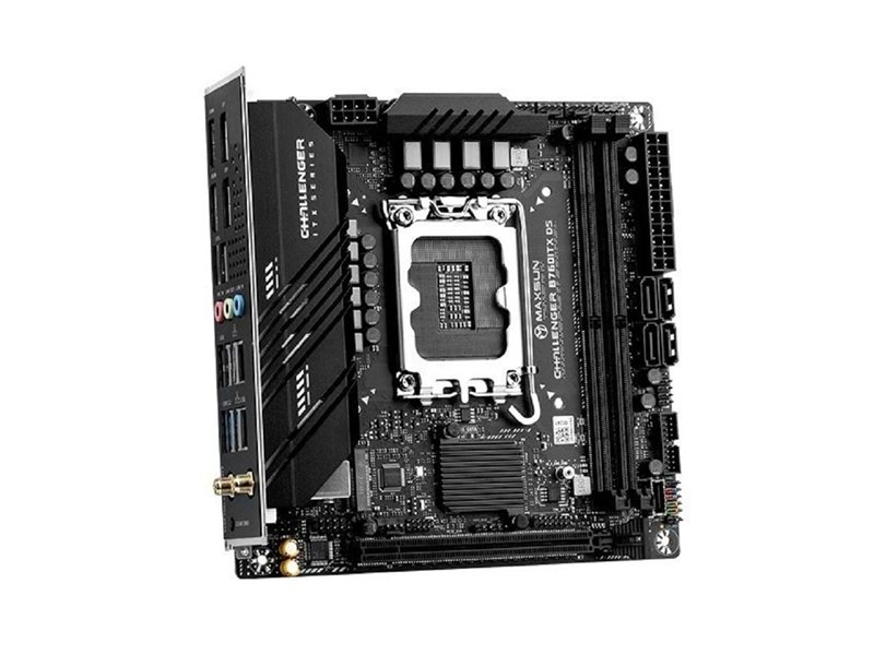 MAXSUN MS-Challenger B760ITX D5 (Socket 1700, mini-ITX, 2*DDR5, 2*HDMI/2*DP, 4*SATA3, 2*M.2, 1xPCI-E x16, 4*USB 2.0, 2 x USB 3.2 Gen1, LAN 1*1G/1*2.5G, RTL)