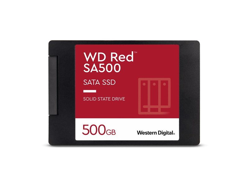 Твердотельный накопитель SSD WD Red SA500 WDS500G1R0A 500GB 2.5" Client SATA 6Gb/s, 560/530, IOPS 95/85K, MTBF 2M, 3D TLC, 350TBW, NAS, Retail (872346)