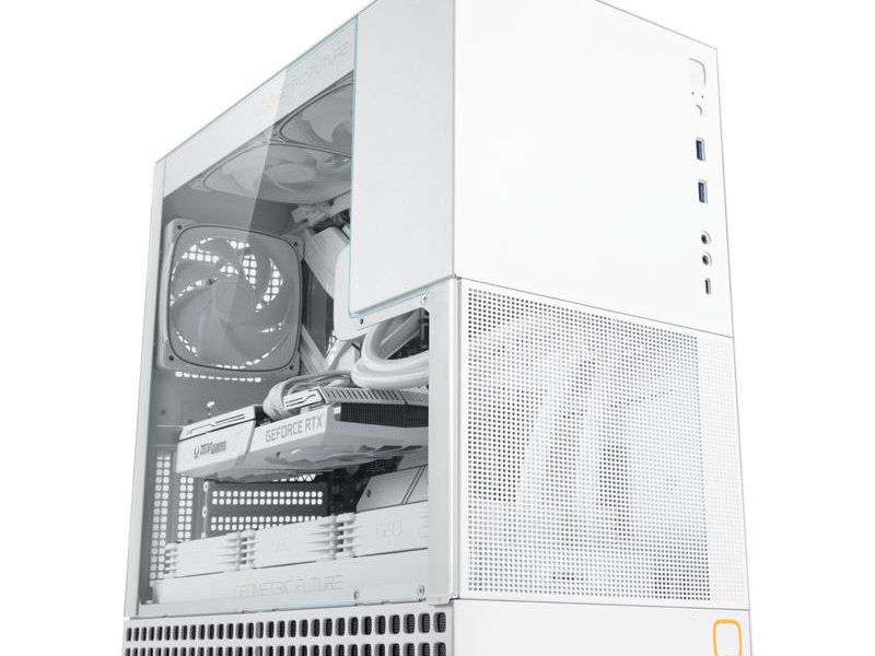 Корпус ПК без блока питания/ Case Geometric Future Model 4 King Arthur, Midi-Tower, TG, no fans, 2xUSB-A 3.0, 1xUSB 3.2 Type-C, E-ATX, ATX, mATX, mITX White