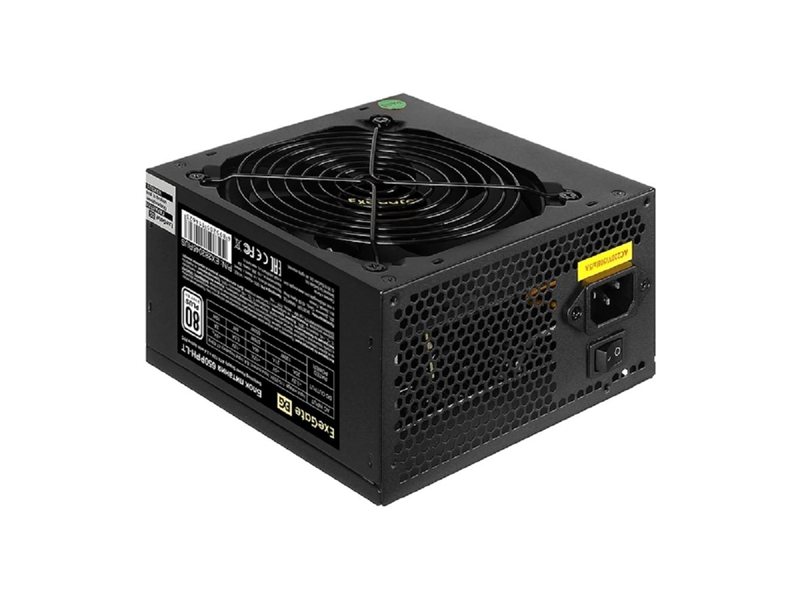 Exegate EX282046RUS Блок питания 650W Exegate 650PPH-LT, RTL, 80+, ATX, black, APFC, 12cm, 24p, (4+4)p, 5*SATA, 3*IDE