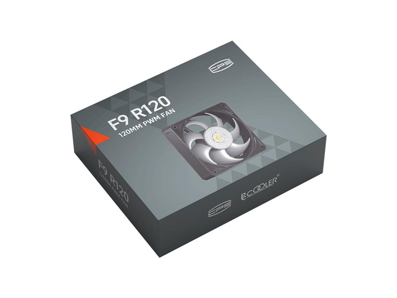 Кулер для корпуса/ Case Cooler PCCooler F9 R120 BK (120x120x30mm, 4-pin PWM, 114CFM, 42.7dBA, 3000RPM, Black)