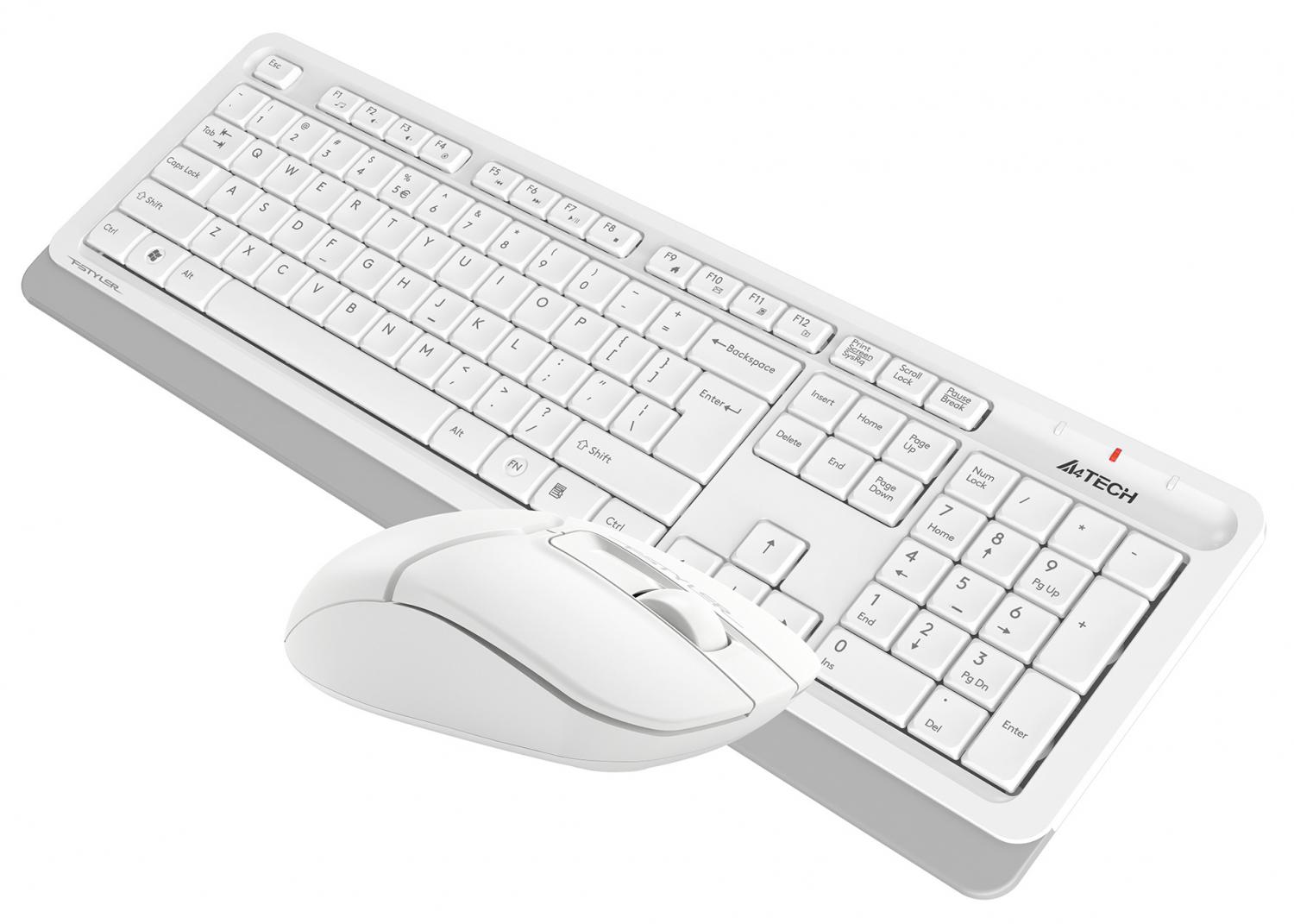 Клавиатура + мышь A4Tech Fstyler FG1012 клав:белый мышь:белый USB беспроводная Multimedia (FG1012 WHITE)