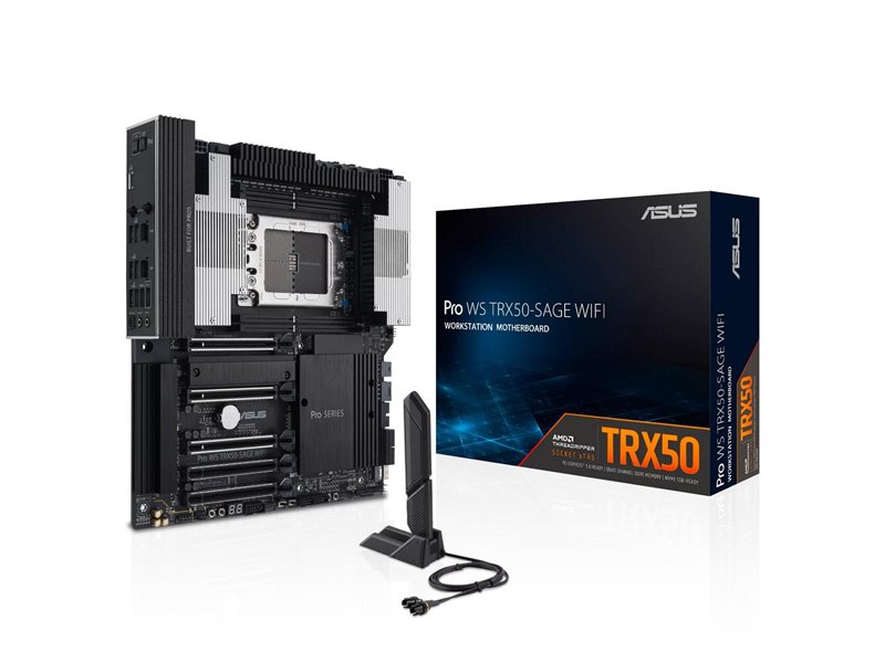 Материнская плата ASUS PRO WS TRX50-SAGE WIFI STR5 CEB 4xDDR5 5xPCIEx16 3xM.2 USB-C 2.5GLAN 10GLAN Wi-Fi 7