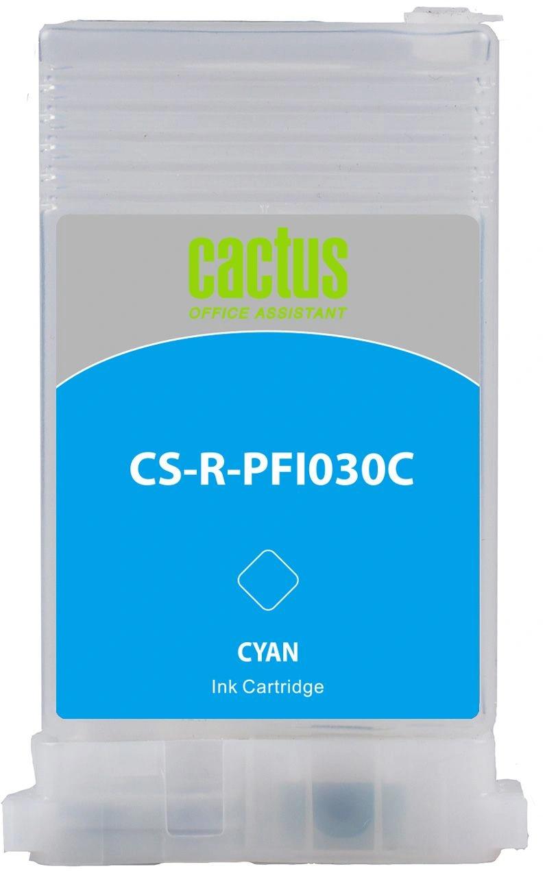 Картридж перезаправляемый струйный Cactus CS-R-PFI030C голубой (55мл) для Canon imagePROGRAF TA-20/30/TM-240/340