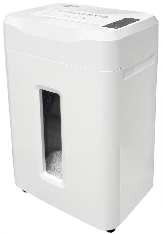 Шредер Office Kit S225 1,9х12 белый (секр.P-5) фрагменты 18лист. 35лтр. скобы пл.карты CD