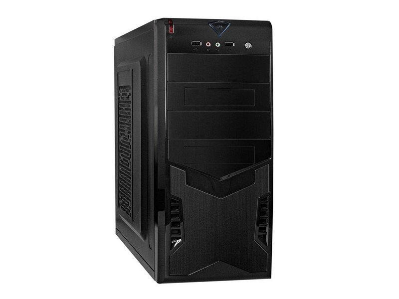 Корпус Exegate Корпус Miditower ExeGate CP-604-500W-8 (ATX, БП CP500 с вент. 8см, 2*USB, аудио, черный) (109971)