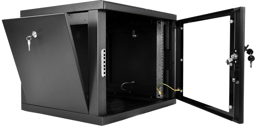Шкаф коммутационный ЦМО (ШРН-М-9.650-9005) настенный 9U 600x650мм пер.дв.стекл 120кг черный 581мм 22.5кг 180град. 475мм IP20 металл