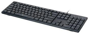Клавиатура Оклик 520M2U черный/черный USB slim Multimedia (1061587) кабель 1.6м