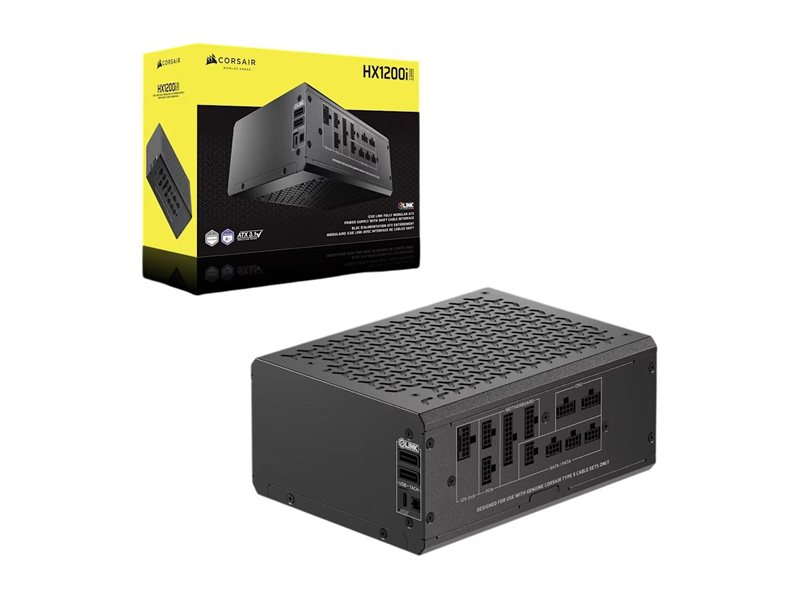 Блоки питания/ Power Supply Corsair HX1200i SHIFT, Model RPS0194, 1200W 80+ Platinum (ATX, 3.1, PCIe 5.1, Full modular, 1x24(20+4)pin, 1x12V-2x6, 2x4+4-pin CPU +12V (EPS), 8x4-pin Molex, 4x6+2-pin PCIe, 8xSATA3, 1xType-C, Active, 140x140mm, 150x200x86mm,
