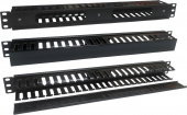 Кабельный органайзер Горизонтальный Lanmaster TWT-ORG1U/24-CVP гребенка 1U шир.:19" глуб.:50мм