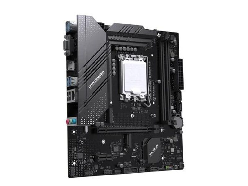 Материнская плата MAXSUN MS-Challenger B760M D5 WIFI, LGA1700, B760, 2*DDR5, 3*SATA3, 2*M.2, USB 3.2, USB 2.0, 1*PCIEx16, 1*PCIEx1, VGA+HDMI, mATX
