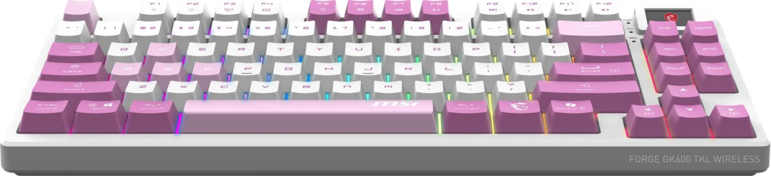Клавиатура MSI GK600 механическая белый/фиолетовый USB беспроводная BT/Radio Multimedia for gamer LED (S11-43RUQ01-HH9) кабель 1.8м