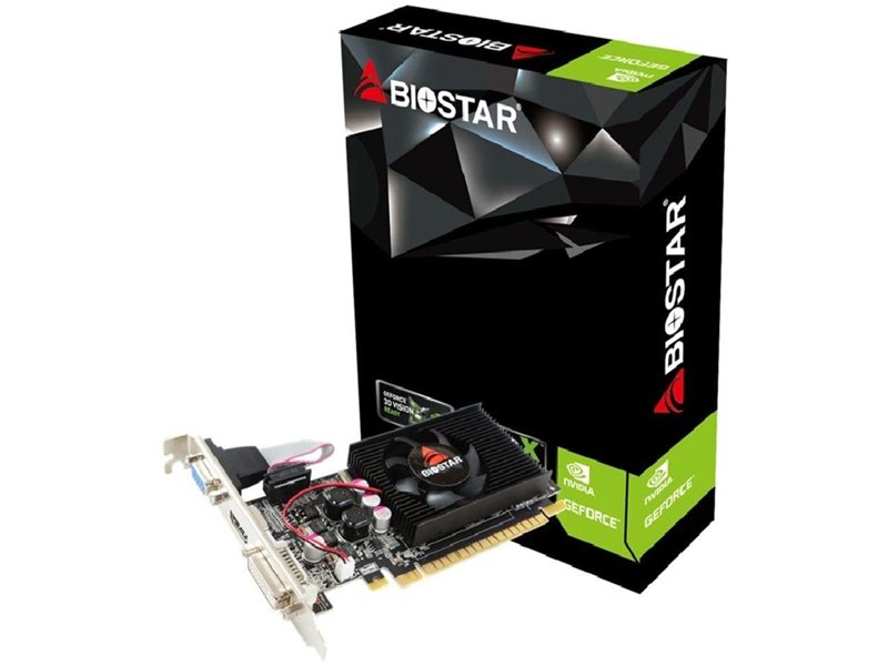 Видеокарта Biostar PCI-E 2.0 GeForce GT610 NVIDIA GeForce GT 610 2Gb 64bit DDR3 700/1333 DVIx1 HDMIx1 CRTx1 HDCP Ret low profile