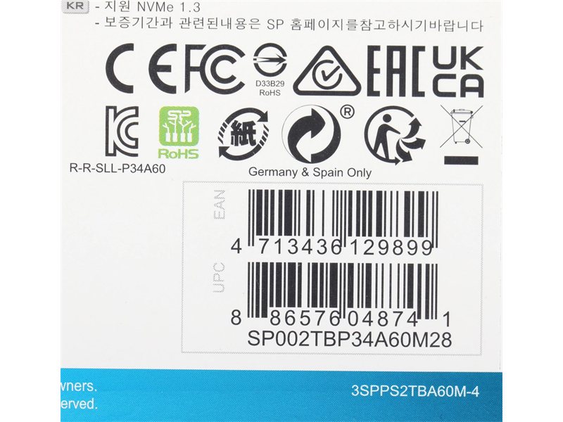 Накопитель SSD Silicon Power PCIe 3.0 x4 2TB SP002TBP34A60M28 M-Series M.2 2280