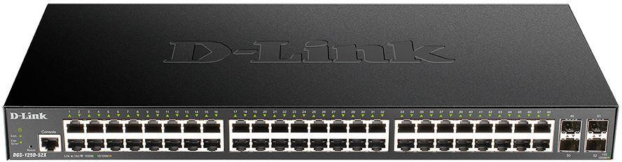 Коммутатор D-Link DGS-1250-52X/A1A 48x1Гбит/с 4SFP+ управляемый