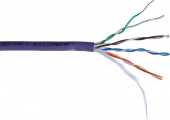 Кабель информационный Lanmaster LAN-5EUTP-HFLT-VI кат.5E UTP 4 пары 24AWG LSZH внутренний 305м фиолетовый