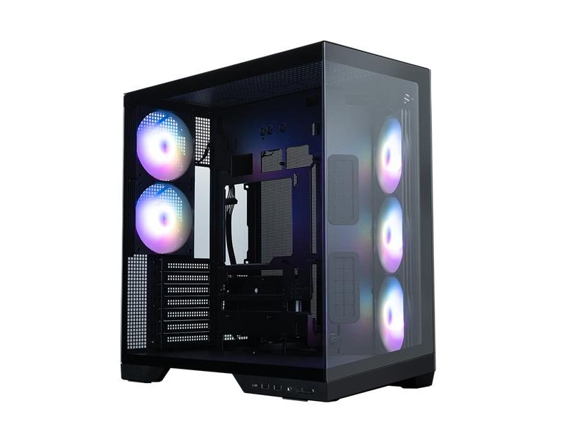 корпус ZALMAN D50, ATX, BLACK, WINDOW, 1xCombo (2.5'' or 3.5''), 2x2.5'', 2x3.5'', 1xUSB TYPE-C, 2xUSB3.0, SIDE 3x120 ARGB, REAR 2x120 ARGB
