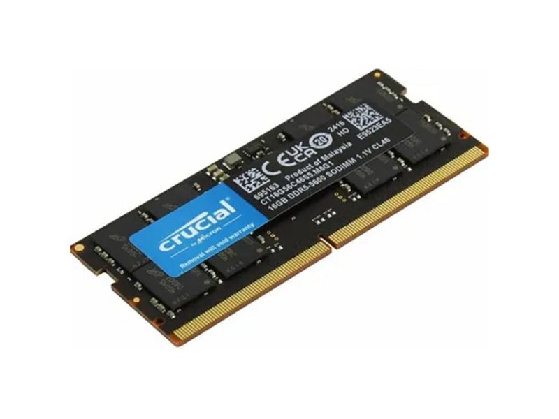 Crucial DDR5 SODIMM 16GB 5600MHz CT16G56C46S5 CL46