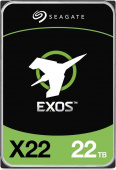Жесткий диск/ HDD Seagate SATA3 22Tb Exos X22 7200 512Mb  1 year warranty (replacement WD221KRYZ)