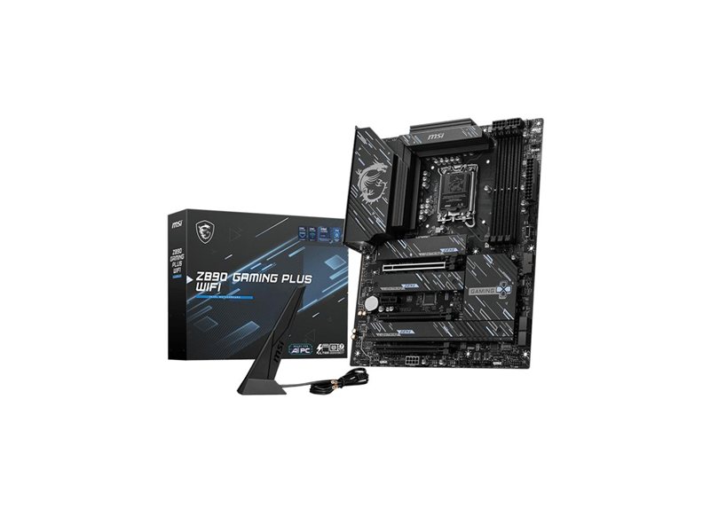 Материнская плата MSI Z890 GAMING PLUS WIFI Soc-1851 Intel Z890 4xDDR5 ATX AC`97 8ch(7.1) 5Gigabit RAID+HDMI+DP