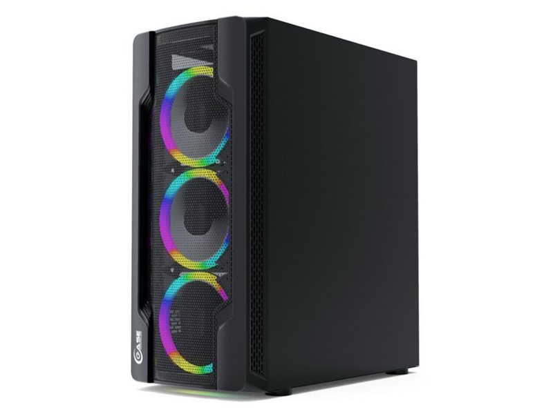 Powercase CMIXB-L4 Корпус Mistral X4 Mesh LED, Tempered Glass, 4x 120mm fan, чёрный, ATX (CMIXB-L4)