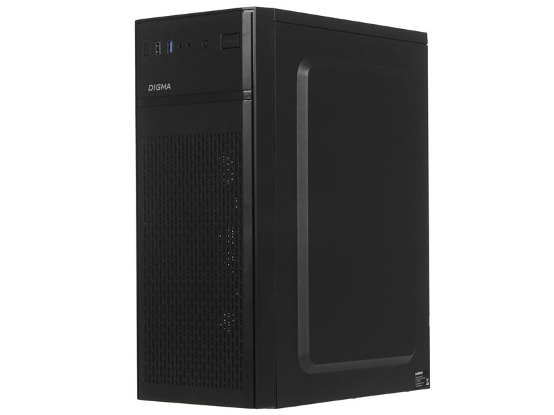 Корпус Digma DCC-MD301 черный без БП ATX 1x80mm 4x120mm 1xUSB2.0 1xUSB3.0 audio