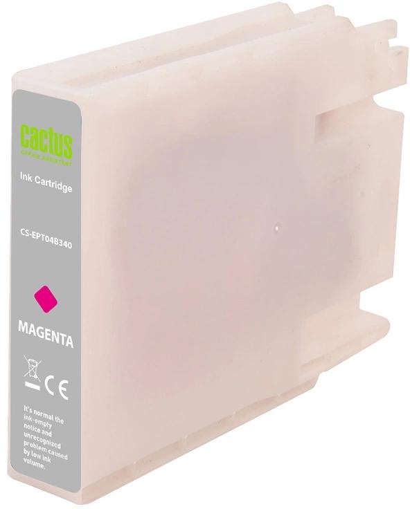 Картридж струйный Cactus CS-EPT04B340 T04B3 пурп.пигм. (54мл) для Epson WorkForce Pro WF-C8190, WF-C8690 с чипом