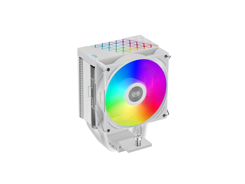 Кулер для процессора/ CPU Cooler PCCooler R400 ARGB WH (180W, 4-pin PWM, 133mm, Al/Cu, 4x6mm, ARGB, 1x92mm, 40.94CFM, 30dBA, 2200RPM, S: 1851/1700/1200/115X, AM5/AM4, white)