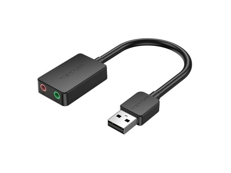Внешняя звуковая карта Vention USB Черная, шт.
