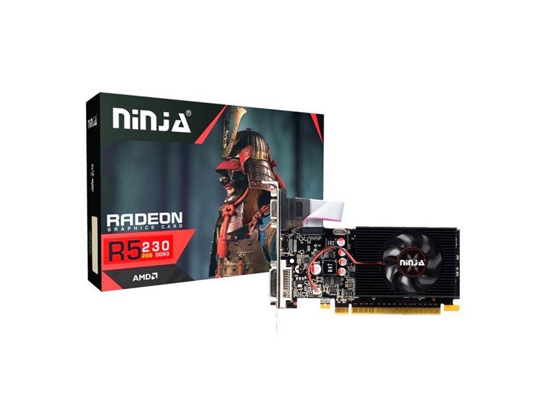 Видеокарта Ninja (Sinotex) Ninja R5 230 (120SP) 1GB GDDR3 64bit VGA DVI HDMI RTL (AKR523013F) (750533)