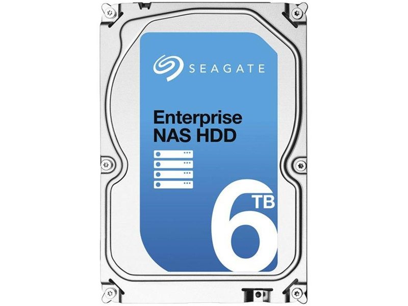 Жесткий диск HDD SATA-III Seagate 6Tb, ST6000VN001, IronWolf Guardian NAS, 5400 rpm, 256Mb buffer (analog ST6000VN0033), 1 year