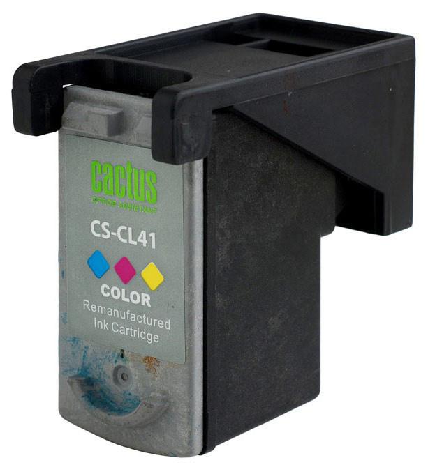 Картридж струйный Cactus CS-CL41 CL-41 голубой/пурпурный/желтый (18мл) для Canon Pixma MP150/MP160/MP170/MP180/MP210/MP220/MP450/MP460/MP470/iP1200/iP1300/iP1600/iP1700/iP1800/iP190 с чипом