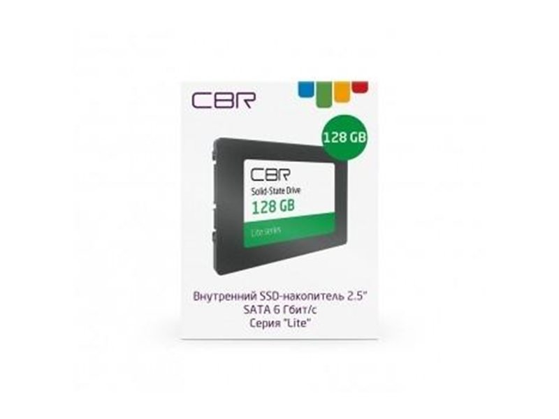CBR SSD-128GB-2.5-LT22, Внутренний SSD-накопитель, серия "Lite", 128 GB, 2.5", SATA III 6 Gbit/s, SM2259XT, 3D TLC NAND, R/W speed up to 550/520 MB/s, TBW (TB) 64