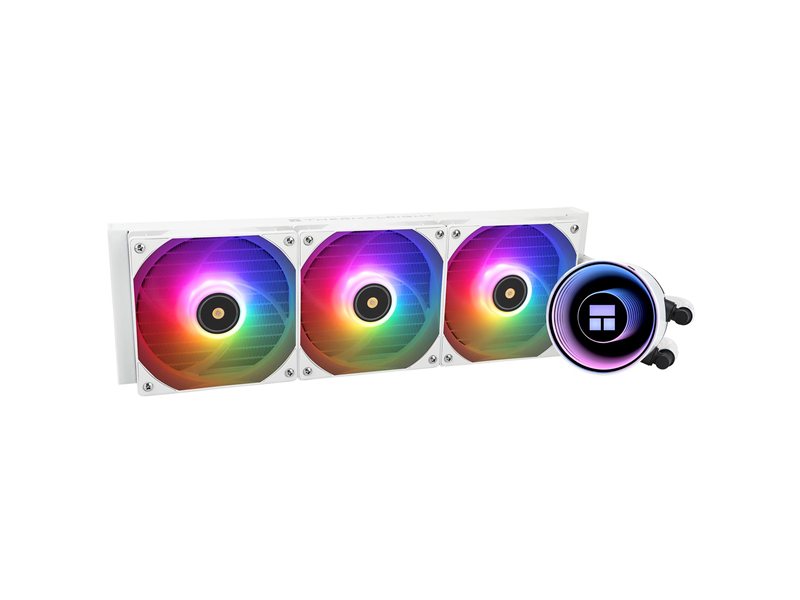 Водяное охлаждение для процессора/ Water Cooling System Thermalright Frozen Notte 360 White Argb V2 (360mm, White, ARGB/ Fans: 3x120mm, 72.37CFM, 27.7dBA, 2000RPM/ Pump height 54mm, 28dBA, 5300RPM, Rad thickness 27mm/ S: 1200, 1700, 1851, 2011, 2066, 115X
