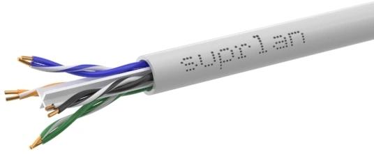 Кабель сетевой информационный Suprlan Six 01-1030-1 кат.6 UTP 4 пары 23AWG нг(А)-HF внутренний 305м серый