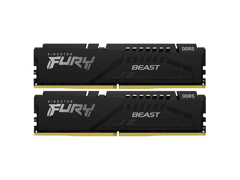 Модуль памяти Kingston 64GB DDR5 6400 DIMM FURY Beast KF564C32BBEK2-64 Non-ECC, CL32, 1.4V, kit 2*32gb