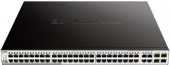Коммутатор D-Link DGS-1210-52MP/FL1A (L2) 52x1Гбит/с 4xКомбо(1000BASE-T/SFP) 48PoE+ 370W управляемый