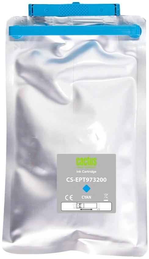 Картридж струйный Cactus CS-EPT973200 T9732 голубой (330мл) для Epson WorkForce WF-C869RD3TWFC/WF-C869RDTWF с чипом