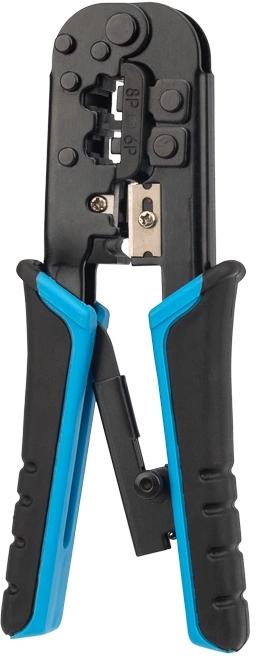 Инструмент обжимной PROconnect HT-568R 12-3432-6 для RJ-45/RJ-12/RJ-11 черный/синий