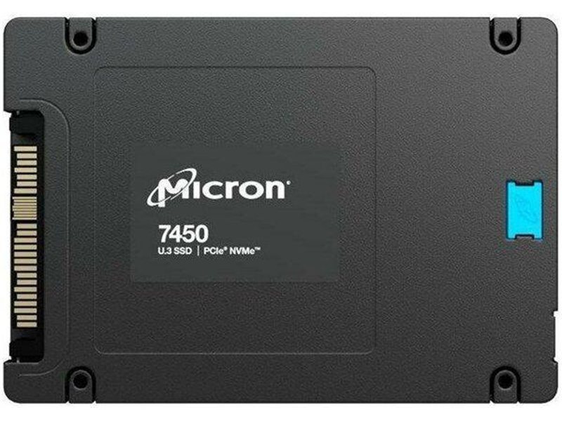 Твердотельный накопитель Micron 7450 PRO 7.68TB NVMe U.3 (15mm) PCIe NVMe Gen4 1x4 (v1.4) R6800/W5600MB/s 3D TLC MTTF 2М 1M/215K IOPS 14000TBW SSD Enterprise Solid State Drive, 1 year, OEM