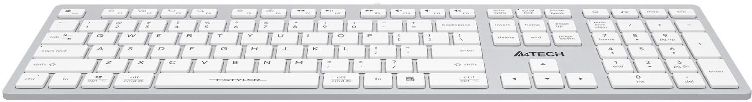 Клавиатура A4Tech FX50 белый USB slim Multimedia (FX50 WHITE) кабель 1.5м