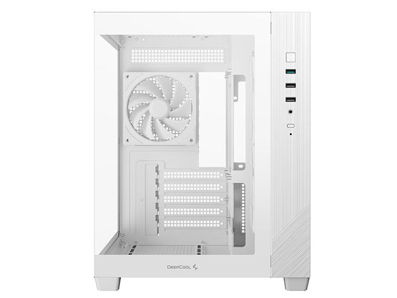 корпус Deepcool CG330 3F WH без БП, боковое окно (панорама), 3x120mm ARGB PWM вентилятора, белый, mATX (R-CG330-BKNGM3-G)