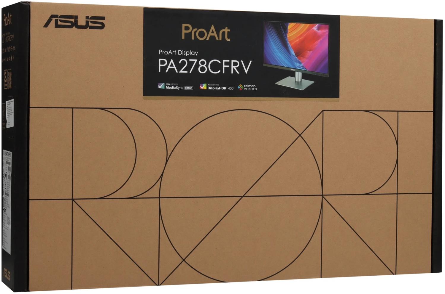 Монитор Asus 27" ProArt PA278CFRV черный IPS LED 16:9 HDMI M/M матовая HAS Piv 3000:1 400cd 178гр/178гр 2560x1440 100Hz DP 2K USB 6.6кг