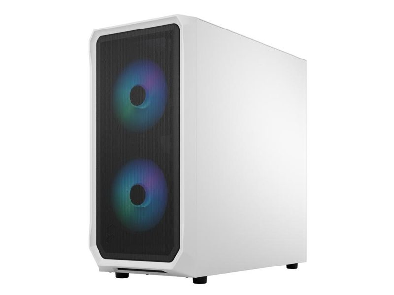 Корпус ПК без блока питания/ Case Fractal Design Focus 2 RGB, Midi-Tower, 2x140mm RGB, 2xUSB-A 3.2 ATX, mATX, mITX White