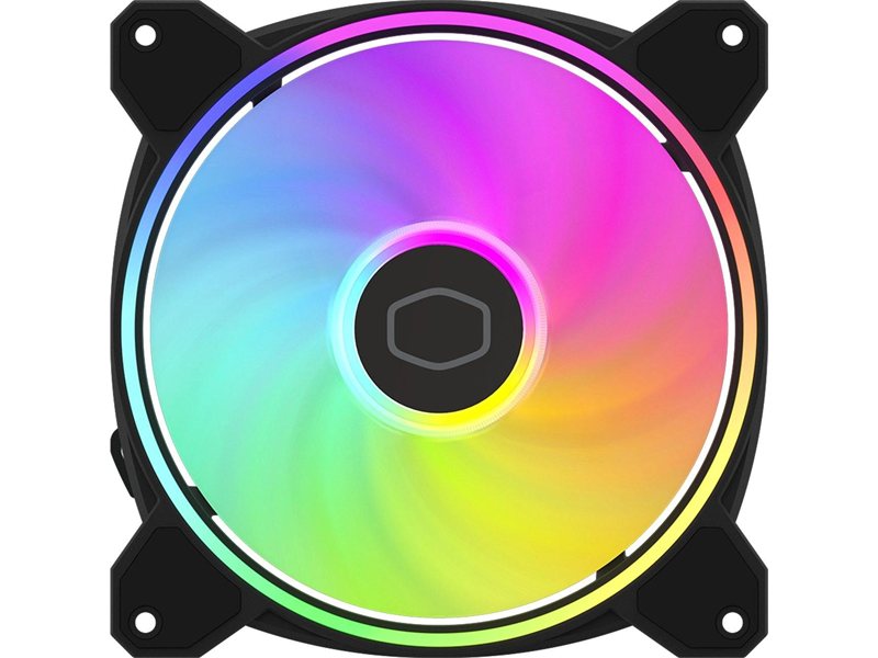 Вентилятор для корпуса Cooler Master MasterFan MF140 Halo2 ARGB 140х140x25 черный 4-pin 27дБ (MFL-B4DN-16NP2-R2) Ret