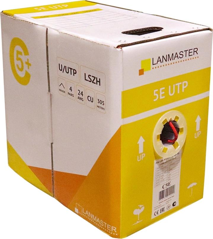 Кабель информационный Lanmaster LAN-5EUTP-PT-LSZH-OR кат.5E UTP 4 пары 24AWG LSZH внутренний 305м оранжевый