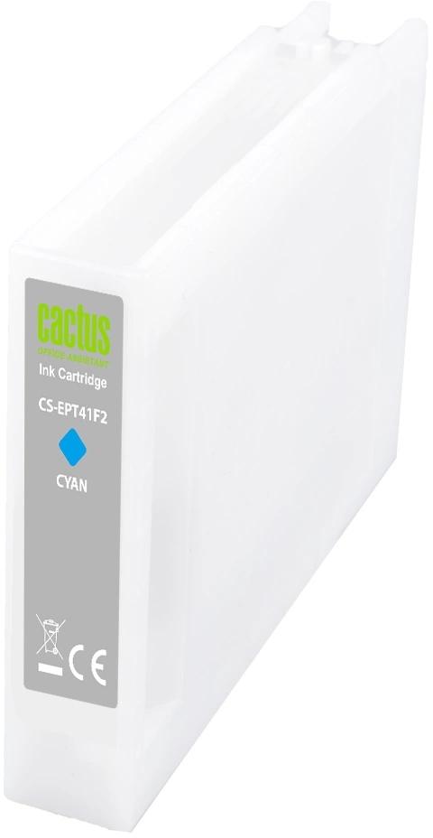 Картридж струйный Cactus CS-EPT41F2 T41F2 голуб.пигм. (350мл) для Epson SureColor SC-T5400M/SC-T3405/SC-T5405 с чипом