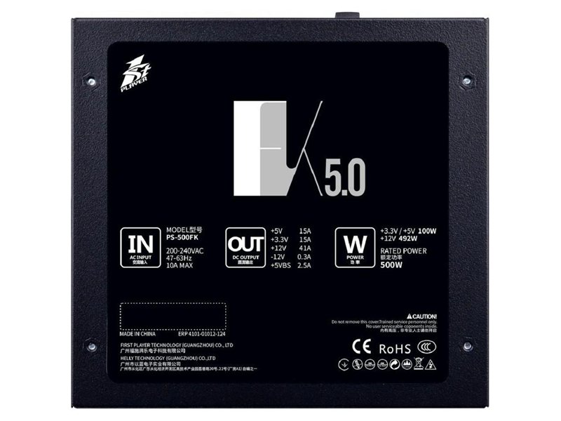 1STPLAYER Блок питания FK 500W / ATX 2.4, APFC, 120mm fan / PS-500FK
