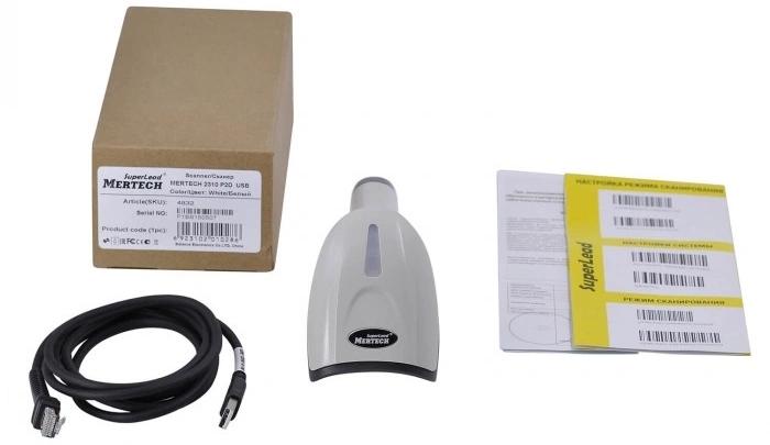 Сканер штрих-кода Mertech 2310 HR Superlead 2D проводной белый (4831)