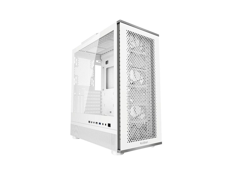 Корпус без блока питания/ Case PCCooler ME200 MESH WH, Midi-Tower, TG, Mesh, 3x120mm ARGB, 1xUSB-A 3.0 + 2xUSB-A 2.0, E-ATX, ATX, mATX, mITX White
